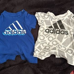 (2) 3M Adidas short rompers
